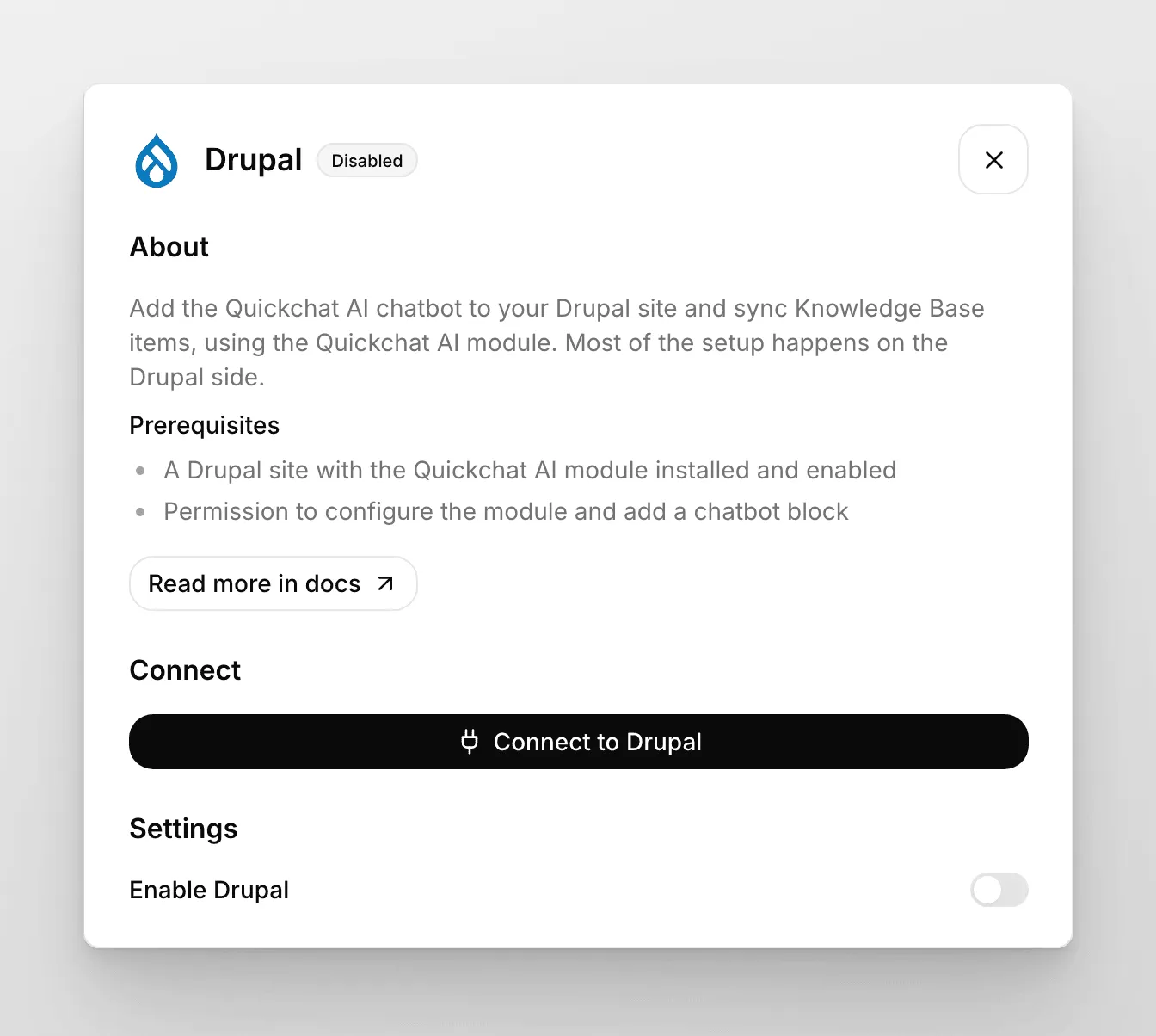 O painel do Drupal em Aplicativos externos