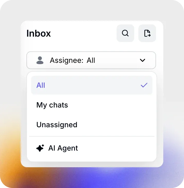 Options de filtrage par assigné