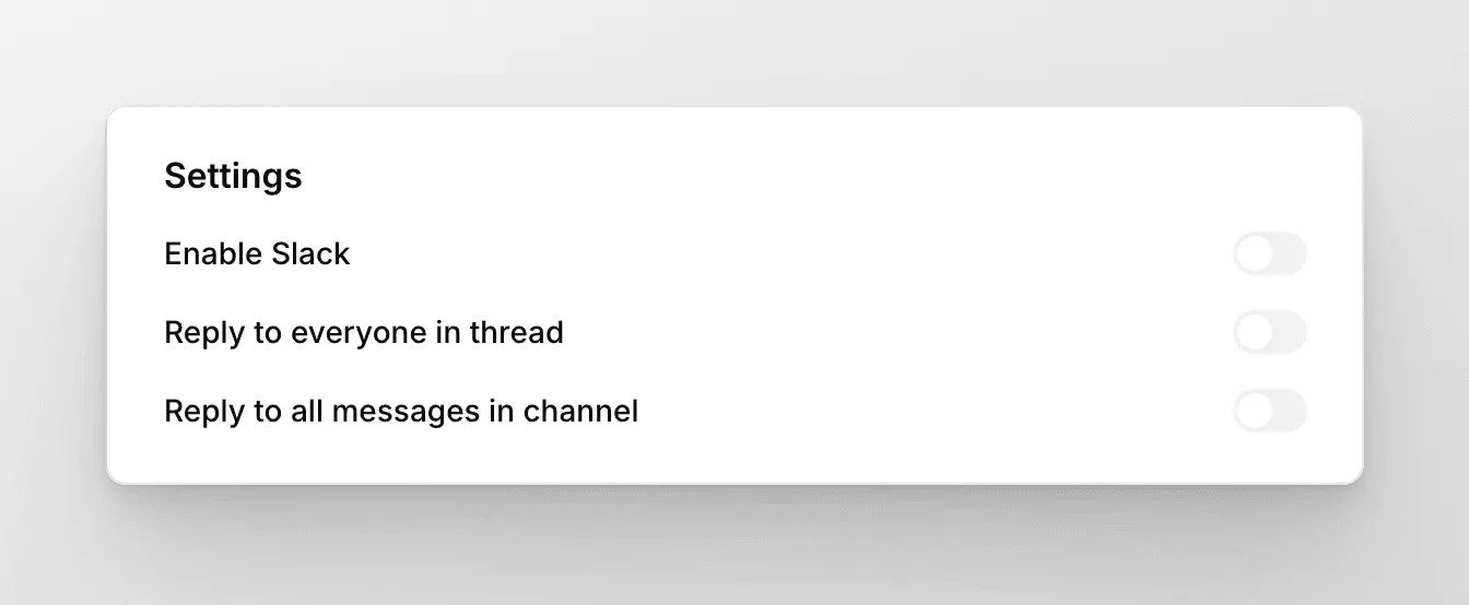 Slack-Antworteinstellungen in Externe Apps
