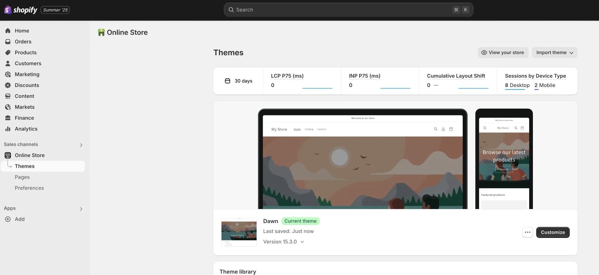 Edit theme code