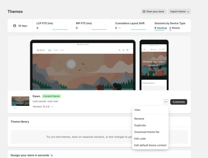 Open theme.liquid